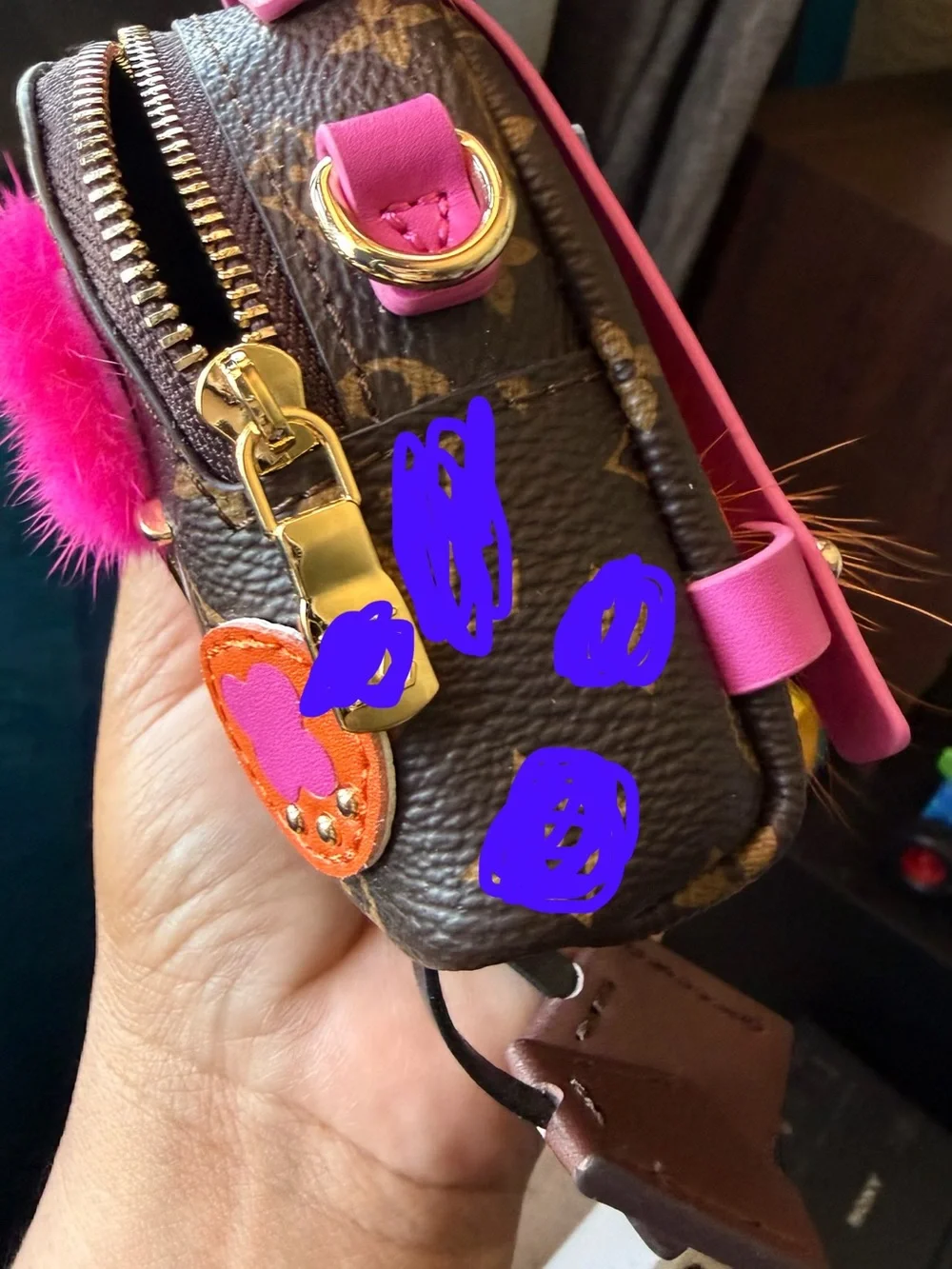 Keychain and crossbody mini purse